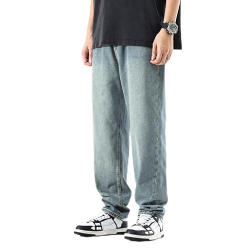 Jeans Pants Trousers Denim Spring and Autumn Men's Wide Leg High Street Loose Harun Dad