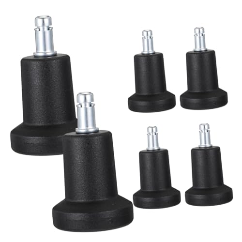 Healeved Juego de 6 Piezas de Ruedas Giratorias Multifuncionales Patas Fijas Ajustables y Niveladores para Sillas de Oficina y Hogar Ruedas Bloqueo Antideslizantes para Superficies Lisas