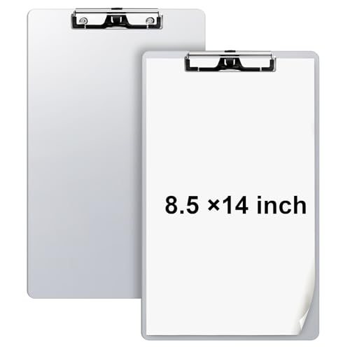 Tenceur 2 Pcs Aluminum Legal Size Clipboard 8.5x14 Inch Metal