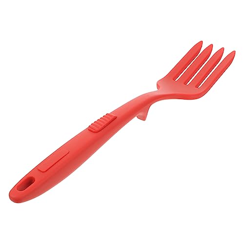 Garneck Ergonomic Silicone Pizza Fork Cooking Utensil for Noodles and Spaghetti