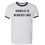 Arnold is Numero Uno T Shirt Pumping Iron Movie Bodybuilding Muscle Gym Workout Tee White