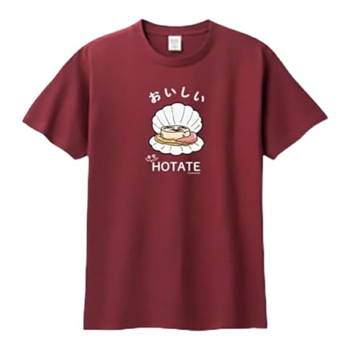 北海道紋別市 キモホタテグッズ(Tシャツ Lサイズ バーガンディ・ペーパーホルダー・シール)