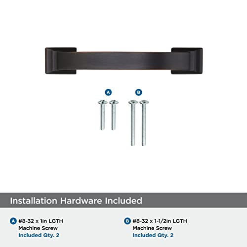 Image of Amerock | Cabinet Pull | Oil Rubbed Bronze | 3 inch (76 mm) Center to Center | Candler | 10 Pack | Drawer Pull | Drawer Handle | Cabinet Hardware
