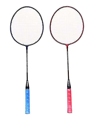 Image of Badminton Racket Single Shaft 2 PC with Free 3 Shuttle Corks