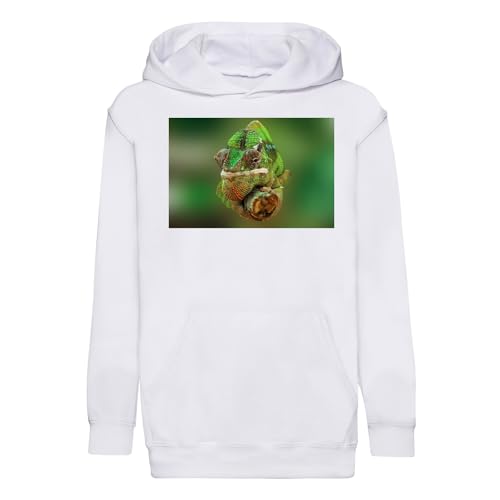 Hoodie enfant caméléon vert pour partager la passion des animaux