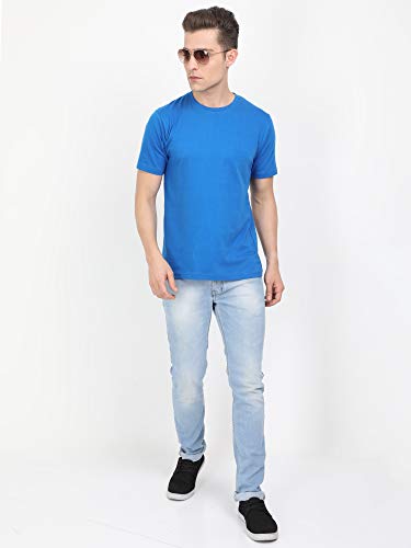 Image of FLEXIMAA Men's Cotton Round Neck Plain Half Sleeve T-Shirt
