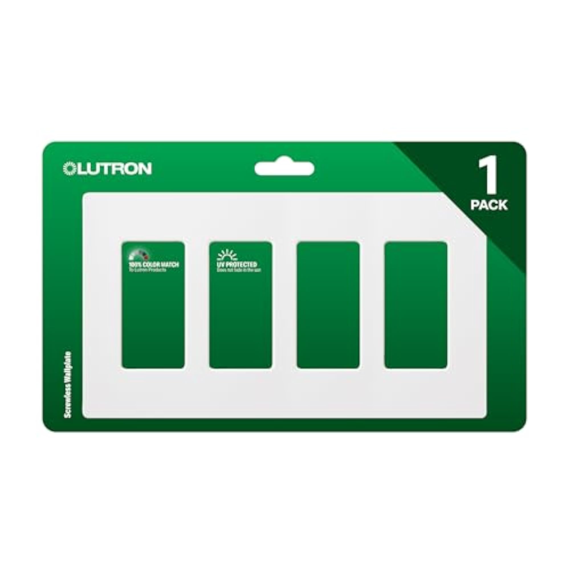 CW-4-WH 4-Gang Claro Wall Plate, White