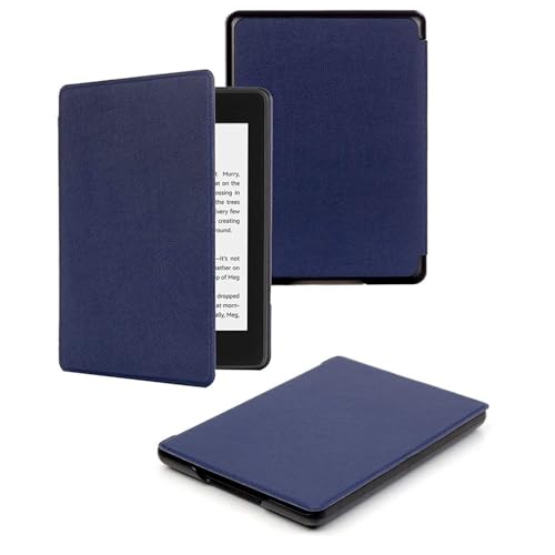 Akacy Textura de Piel sintética Estuche Protector aplicable a el Nuevo Kindle Voyage de 6.0' (generación, 2014) - Funda Fina de Piel sintética con función de Reposo/activación automática (8)