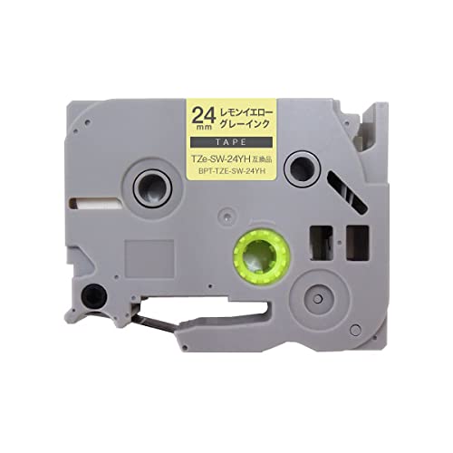 ブラザー用 ピータッチ 互換 テープ TZe-SW-24YH ラベルカートリッジ 24mm ピータッチキューブ対応