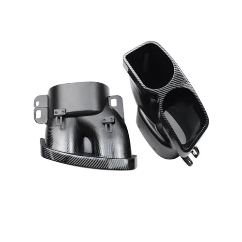 Coche Escape Silenciador Cola Tubo 1 Par De Tubos De Escape con Patrón De Fibra De Carbono para Benz Clase CES W205 W212 W222 W213(Fibra de Carbon)