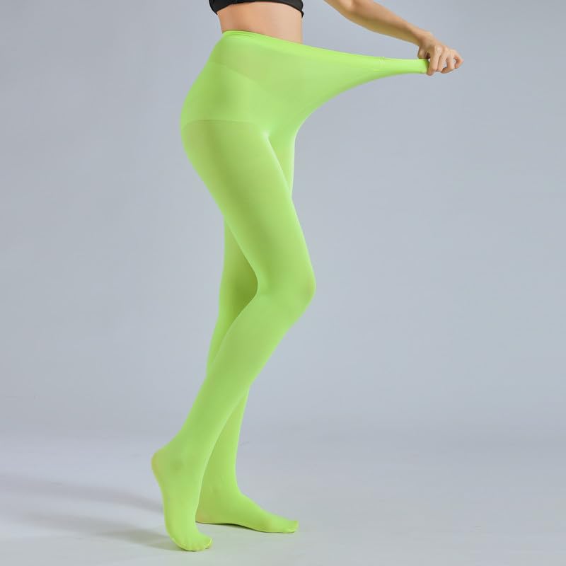 Image of Verdancy Ultra Stretchable Plus Size for 265lbs Opaque Solid Color Women's Stockings 50D Tights High Waist Footed Pantyhose
