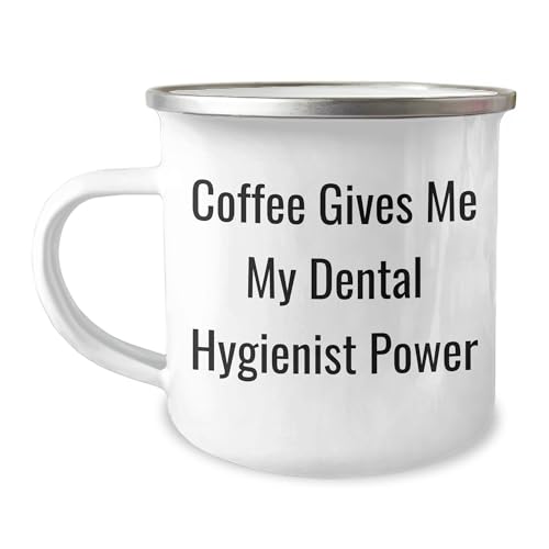 Dental Hygienist Power in Every Sip, Birthday Unique Gifts from Friends for Her, Funny Coffee Mug, 'Coffee Gives Me My Dental Hygienist Power'