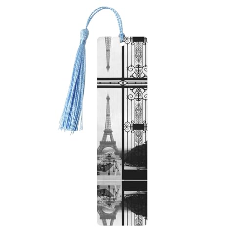 Segnalibro in legno con Torre Eiffel di Parigi, bellissimi segnalibri stampati su entrambi i lati in legno di pioppo di alta qualità per libri, diari e altro