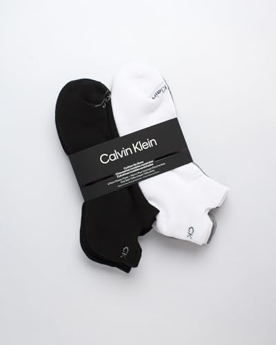 Image of Calvin Klein Mens No Show Socks - 6 Pack Soft Cotton Blend Cushioned Athletic Low Cut Socks for Men for Sports and Running