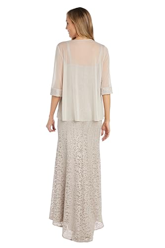 R&M Richards Women's Luxe Pearl Grace Gown Set3