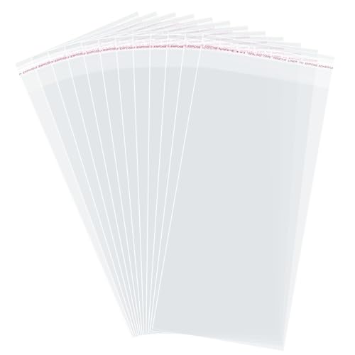 Morepack Self Sealing Cellophane Bags Self Adhesive,5x10 Inches Clear Resealable Cellophane Bags 200Pieces