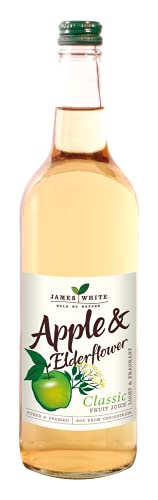 James White Classic Apple & Elderflower Juice - Vegan - No Added Sugar Picked and Pressed (Pack of 6x750ml)