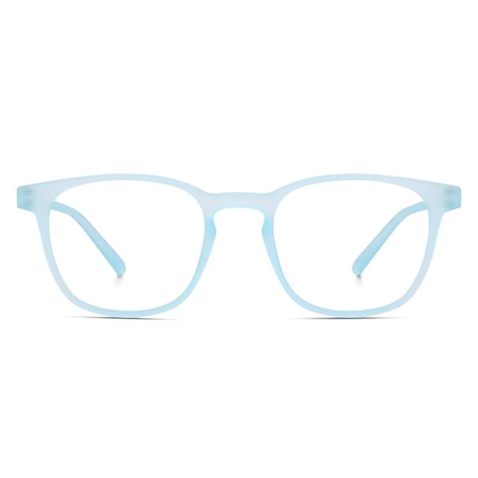 Zero Power Square Frames for men and women | Light Weight TR Frame| Computer/Tablet/Laptop/Mobile/TV | UV Protection Antiglare Eyeglasses (Large Size)