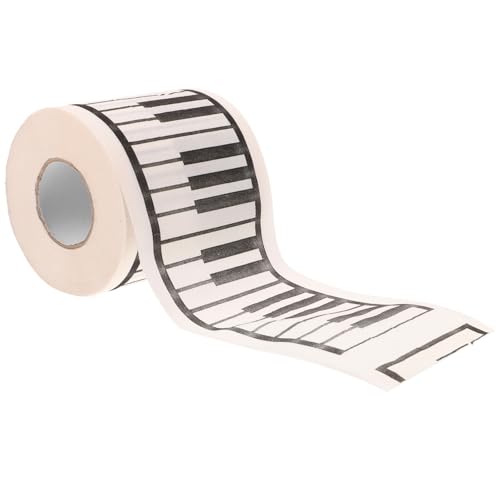 EXAOMBLE Rollo de Papel Higiénico y Lujoso Decorativo Estampado de Piano Adecuado para Hogar y Baño