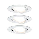 Inhalt: 1 Stück Paulmann 1782330 93485 Nova Einbauleuchte 3er Set LED 19.5W Weiß (matt)