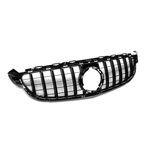 グリル、 フロントバンパーグリル メルセデスベンツ W205 C63 C63S AMG 2019 2020 2021 アップグレード GT Rスタイル レーシンググリルに適合(Black)