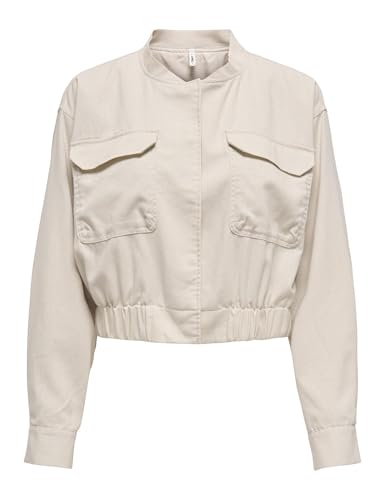 ONLY Damen Onllis Linen Jacket OTW, Moonbeam, m