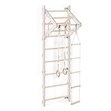 MAMOI® Espalderas Gimnasio para casa (L/XL/XXL) y aditivos | Espaldera Gimnasio de Madera Yarnwood | Espalderas Gimnasio de Interior diseño Moderno | Escalera Sueca | Barra Gimnasia | 100% Eco