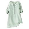 SHAOBGE Linen Blouses for Womens Ga...