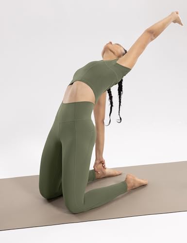 ENERBLOOM Leggings de treino feminino com bolsos calças de yoga de cintura alta 28 