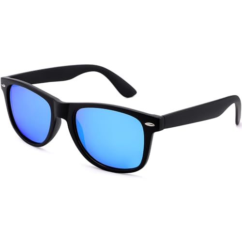 Image of Sunglasses Men, Square Polarized Sunglasses for Mens & Womens, Trendy Retro Sun Glasses Driving Fishing UV Protection