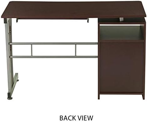Techni Mobili Computer Desk with Ample Storage, Chocolate, 30" x 22.75" x 47.25", Chocolat