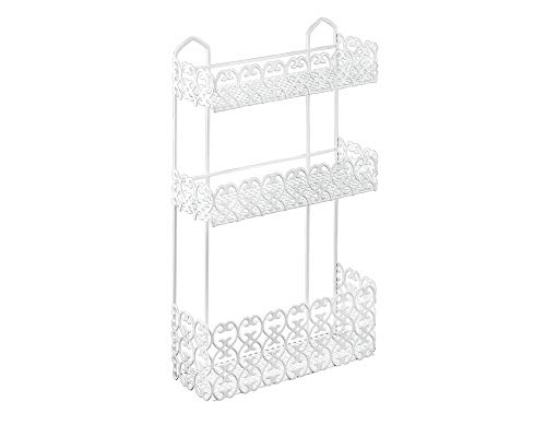 Metaltex Porte rectangulaire Meubles Salle de Bain, Metallo, Bianco, 30 x 10 x 51 cm