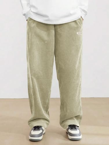 Image of ZAFUL Men's Corduroy Straight Leg Loose Fit Casual Pants