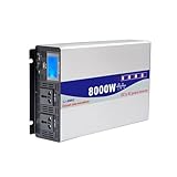 FORYON Inverter 12V 220V 6000W 8000W 24V 48V 60V 72V DC to 110V AC Pure Sine Wave Voltage Converter Power Solar Inverter L+E+D Display Universal(8000W Control,72V_120V(60HZ))