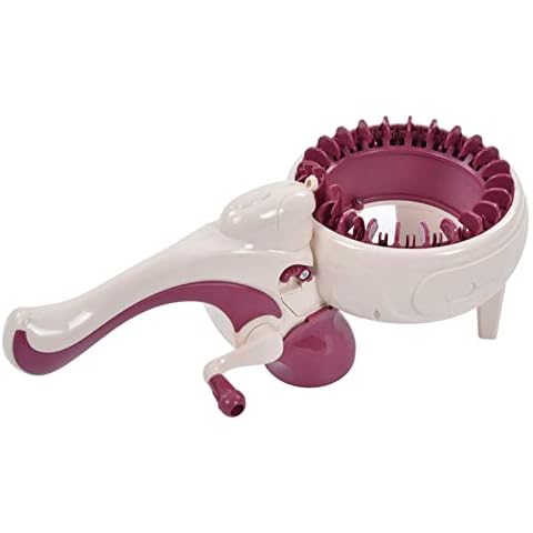 SPYMINNPOO Mini Knitting Machine, Kids Circular Knitting Sewing Machine Toy Electronic Toys for DIY Scarf Bag Sweater Hat, Purple Baby & Toddler Toys Cover