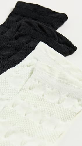 Women's Textured Dot Crew Socks 2 Pack3