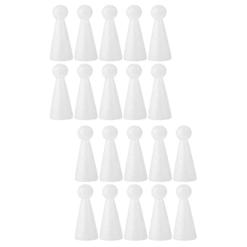 GANAZONO 20pcs Craft Doll Shaped Foam Polystyrene Balls Shapes Ornaments for DIY Craft Project Table Centerpiece