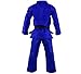 FUJI Double Weave Judo Gi, Thick Collar Cotton-Blend Judo Uniform , Blue , 6