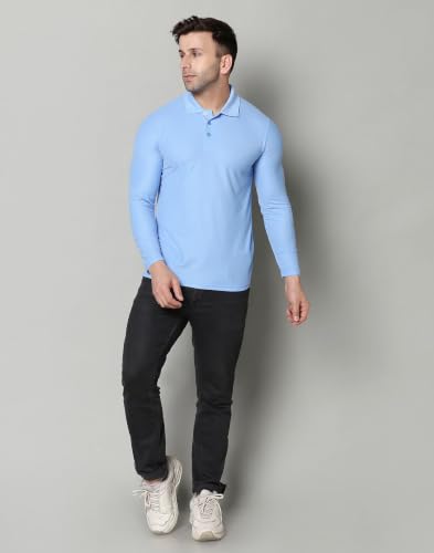 Image of INKKR Full Sleeve Men's Solid Polo Neck T-Shirt Combo