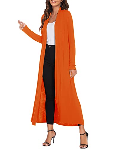 Image of Bluetime Women Floor Length Open Front Cardigan