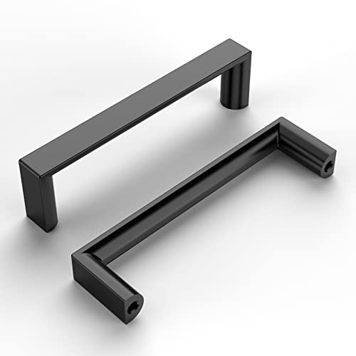Image of 10 Pack 3.75 Inch(96mm) Kitchen Cabinet Handles Matte Black Cabinet Pulls Kitchen Cabinet Hardware Drawer Pulls for Dresser Cupboard Wardrobe