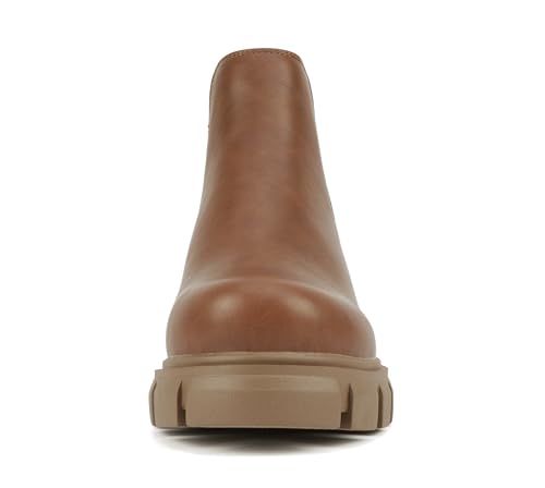 Image of Soda PIONEER ~ Women Lug Sole Mid Heel Chelsea Fashion Ankle Bootie w /Double Elastic Gore