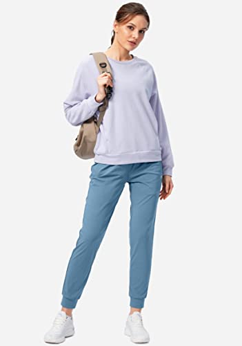G Gradual Women's Joggers Pants With Zipper Pockets Tapered Running Sweatpants For Women Lounge, Jogging (Slate Blue, Small) #TOP5