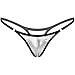 Yihuimin Womens Sexy Low Rise Micro Back G-String Thongs T-Back Tiny Panties Underwear Silver One Size