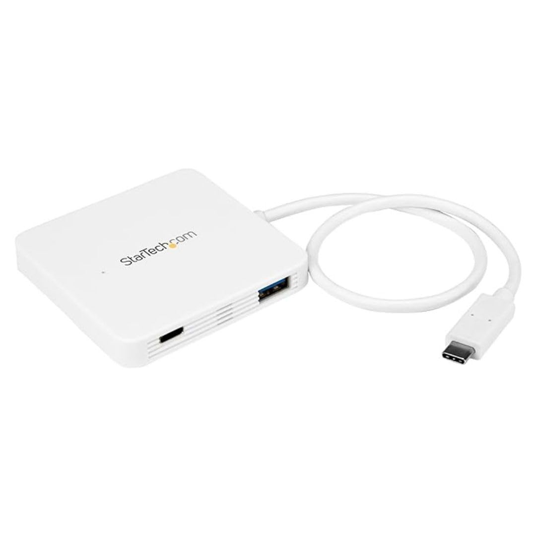 Amazon.com: StarTech.com USB C Hub – Powered – White – 3 Port USB