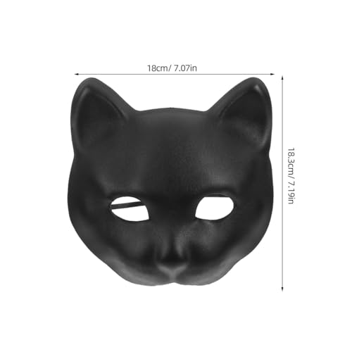 Ciieeo Black Lightweight Panther Cosplay Mask: Animal Masquerade Face Cover for Halloween Themed Events and Party Use Comfortable Fit EVA Design Lightweight - Image 2