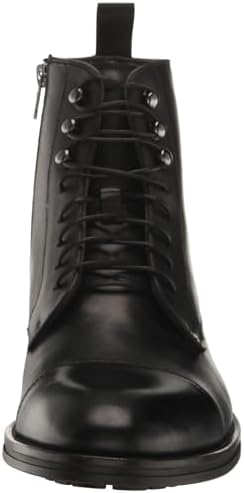 Steve Madden Men's Daylon Combat Boot, Black Leather, 10 | Image 1