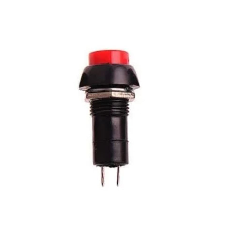 SHOKITECH Red PBS-11B 12MM 2PIN Momentary Self-Reset Round Plastic Push Button Switch-image-32