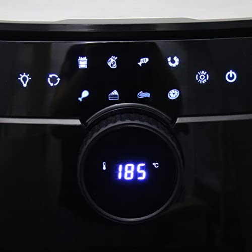Emerio XXL-Heißluft-Fritteuse 13 Liter Airfryer BPA frei Smart Fryer Heißluft-Backofen Multi-Ofen mit Dreh-Spieß und Drehkorb Display Timer Dörrfunktion 1800 Watt AF-121914 schwarz – Bild 5