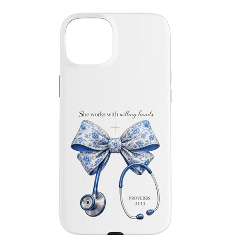 She Works With Willing Hands �Ō�t ���f�� �X�}�z�P�[�X iPhone 15 Plus �p